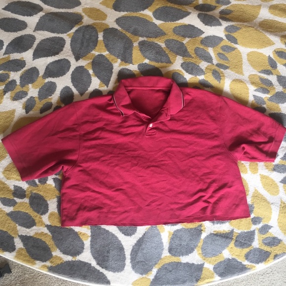 Vintage styled Red Cropped Polo - Picture 2 of 6